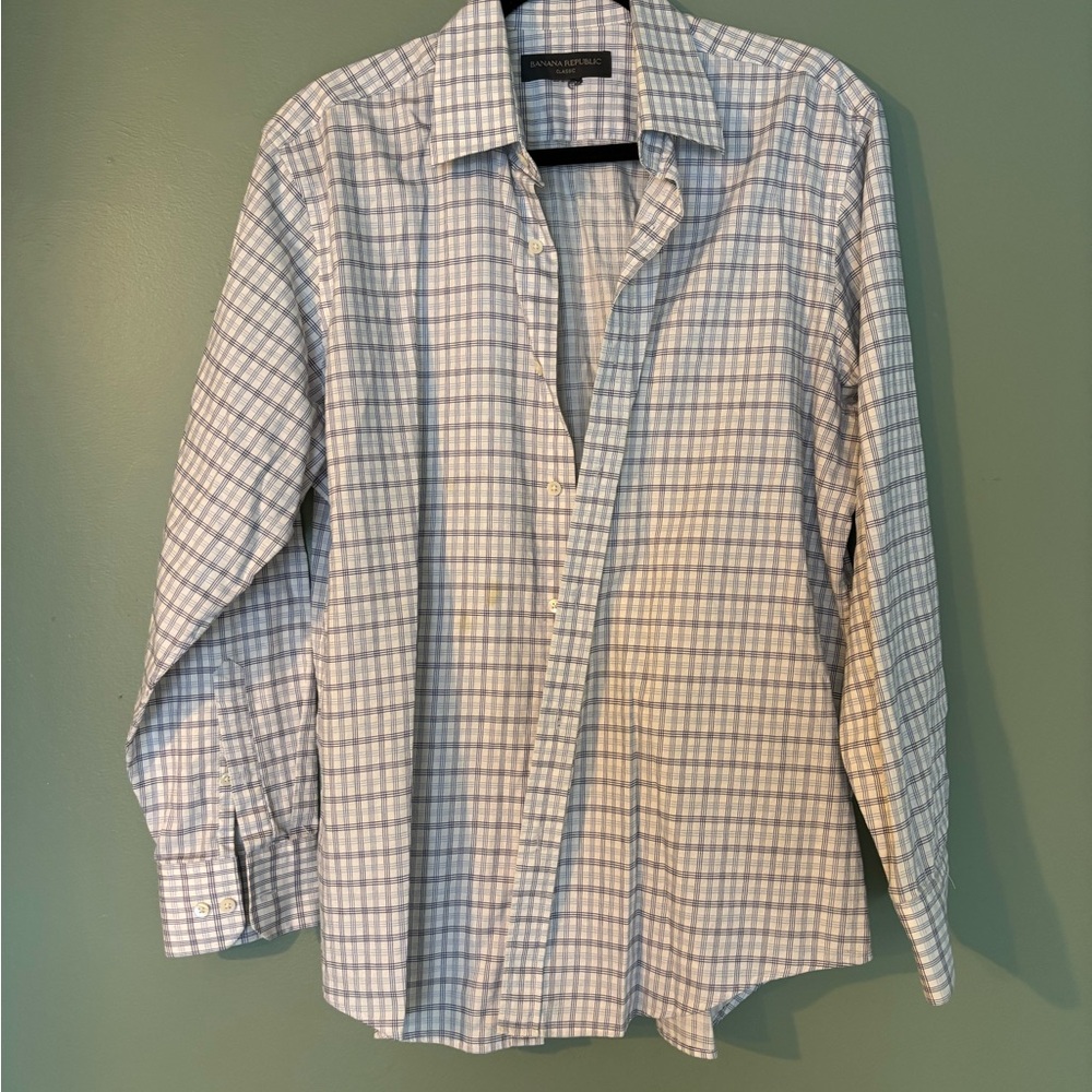 Men's Blue Checkered Shirt